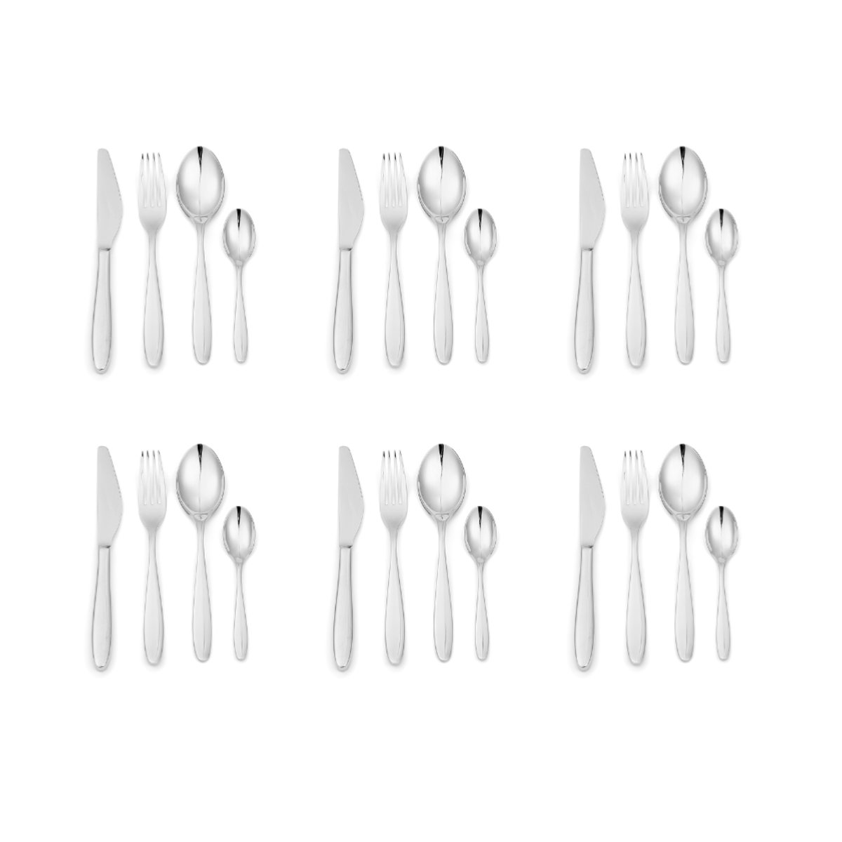 Ménagère 24 pièces - "Pivoine" argent, LAGUIOLE CUISSON