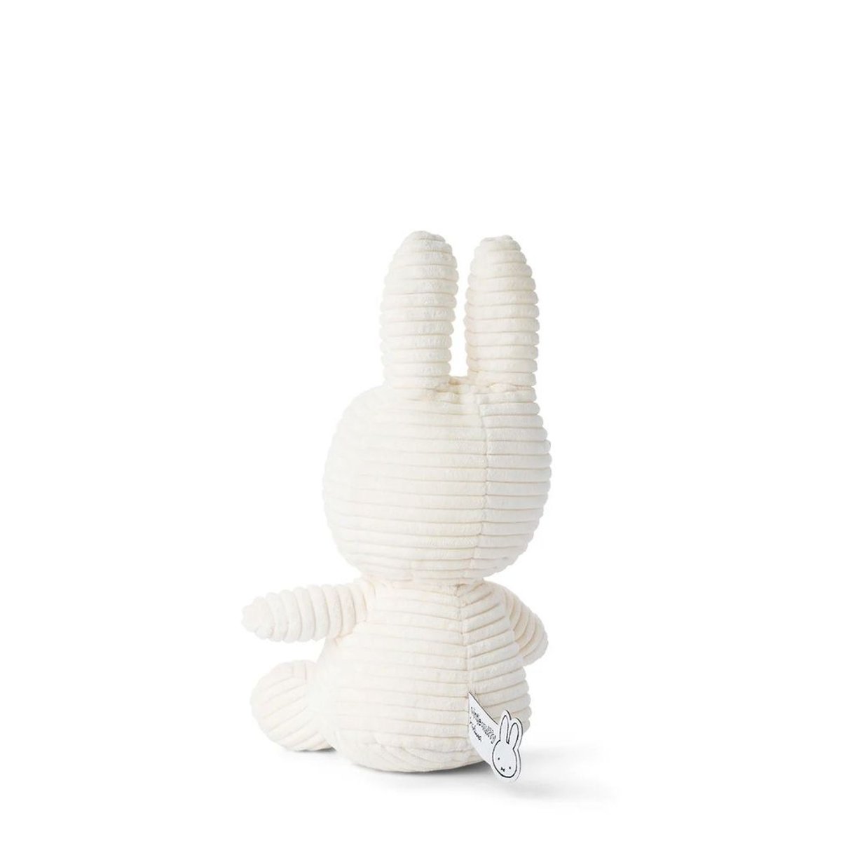 Peluche lapin Miffy velours côtelé éco blanc, BON TON TOYS