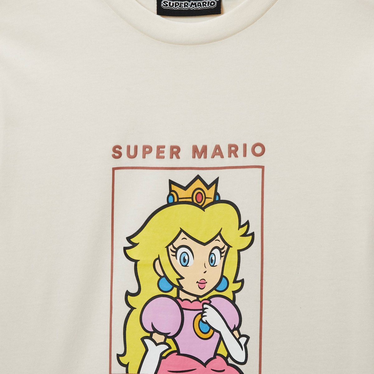 T-shirt MARIO manches courtes imprimé en coton BIO GOTS amaretti, MONOPRIX