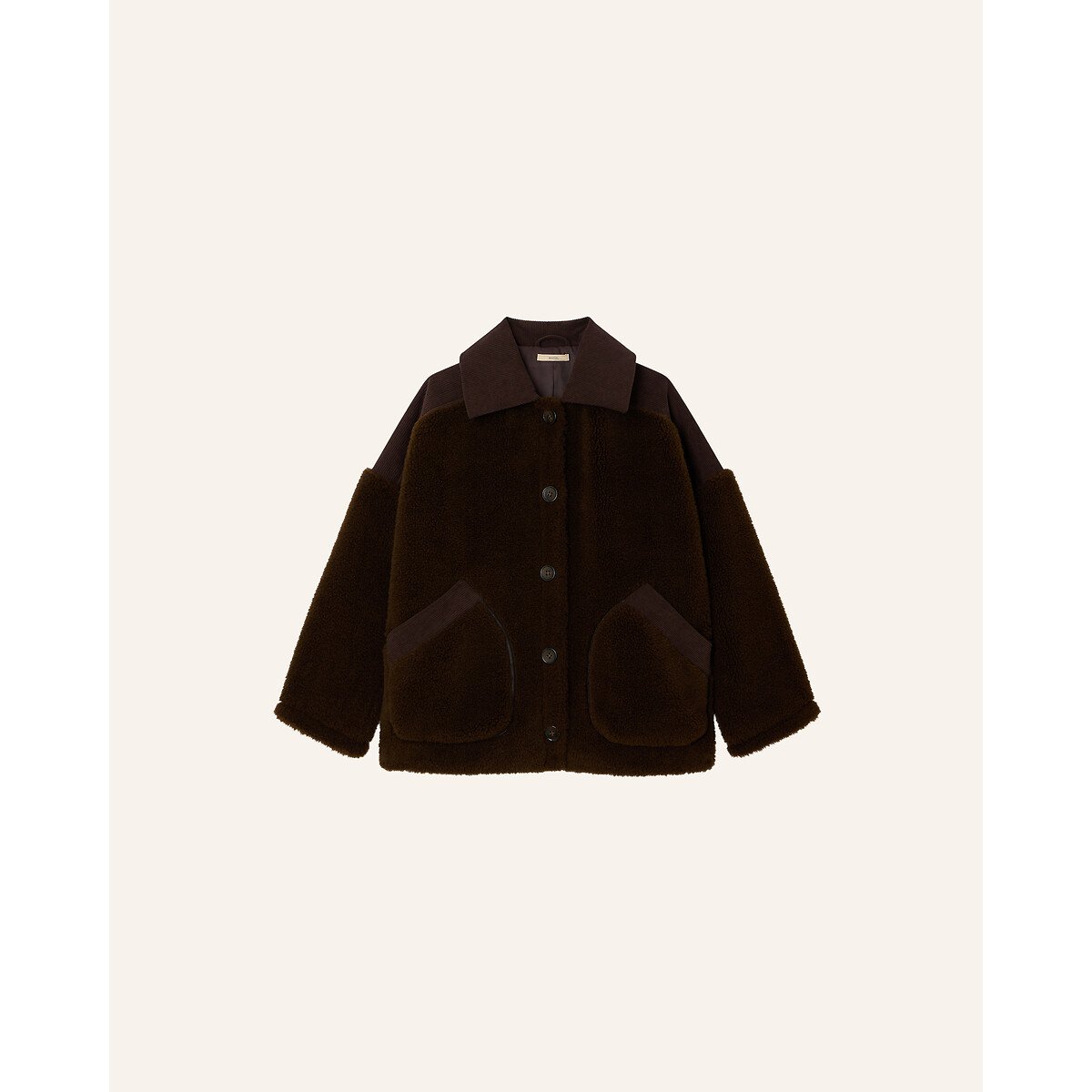 Manteau court en sherpa, ICY ROCKY marron, SESSUN