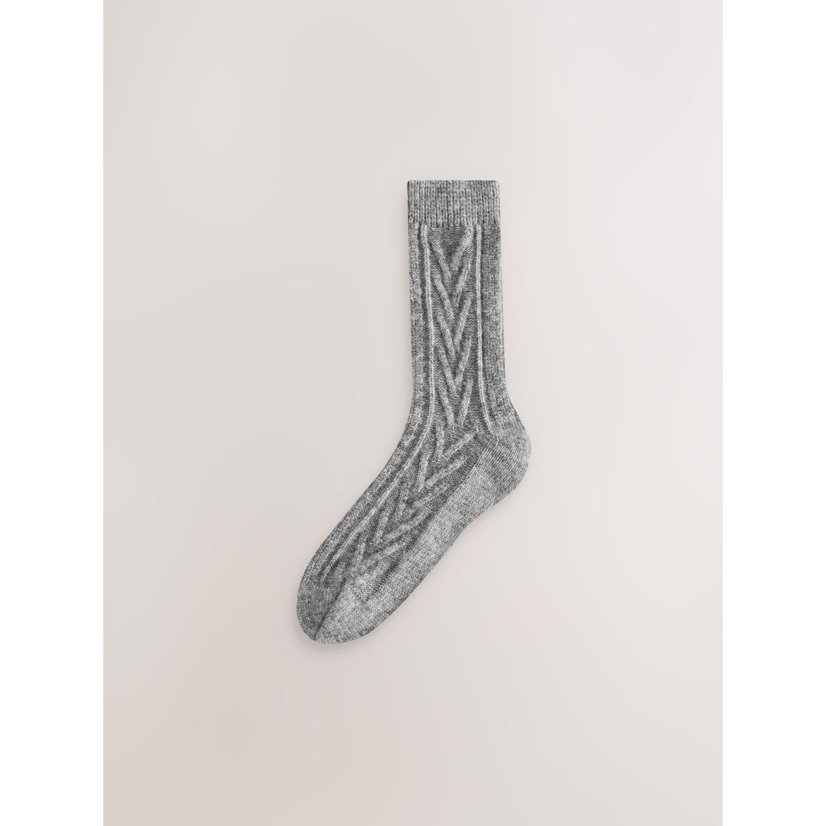 Chaussettes torsadées thermiques, 2 paires noir/gris, NEXT