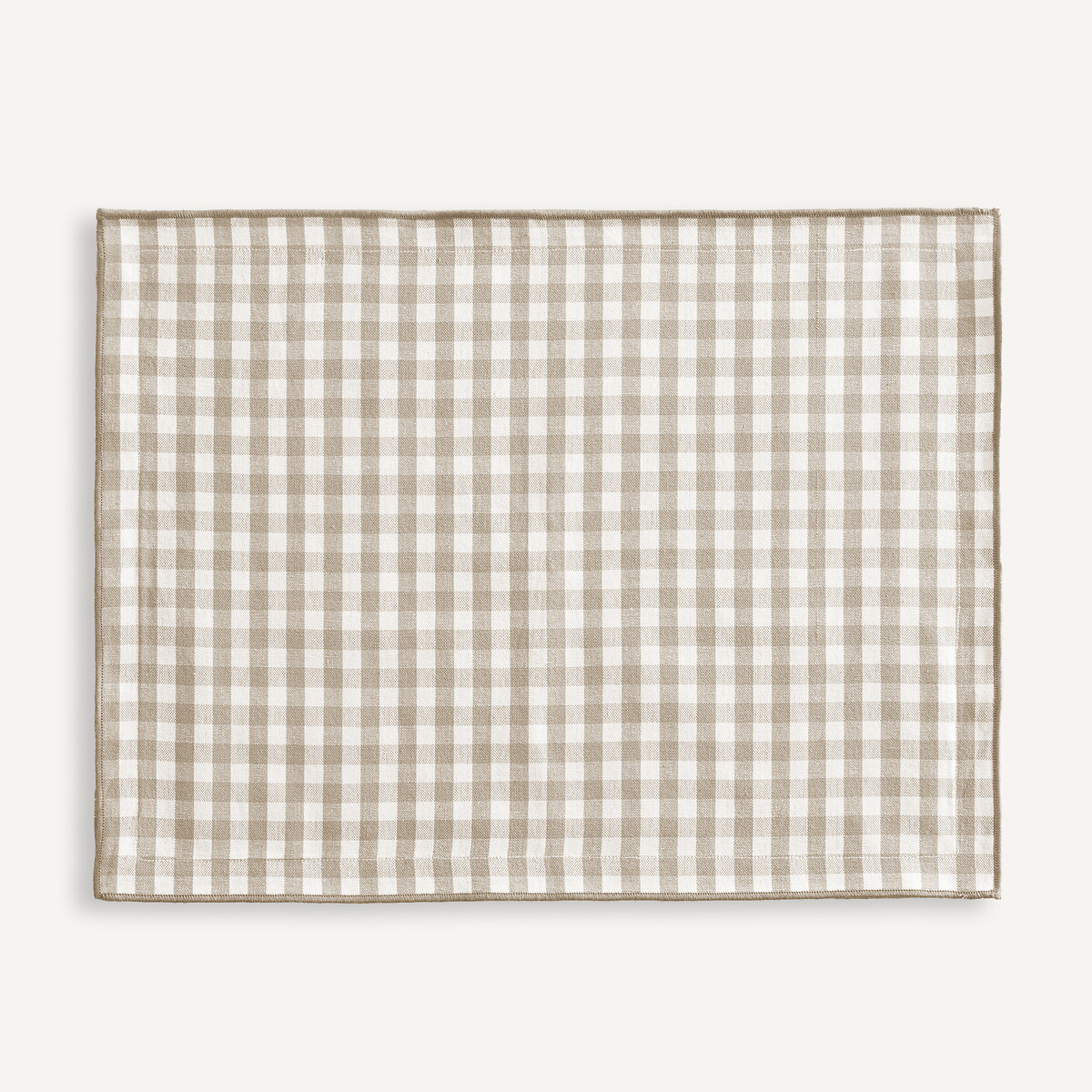 Set of 2 Soizic 30% Recycled Cotton Yard-Dyed Placemats ecru/beige, LA REDOUTE INTERIEURS