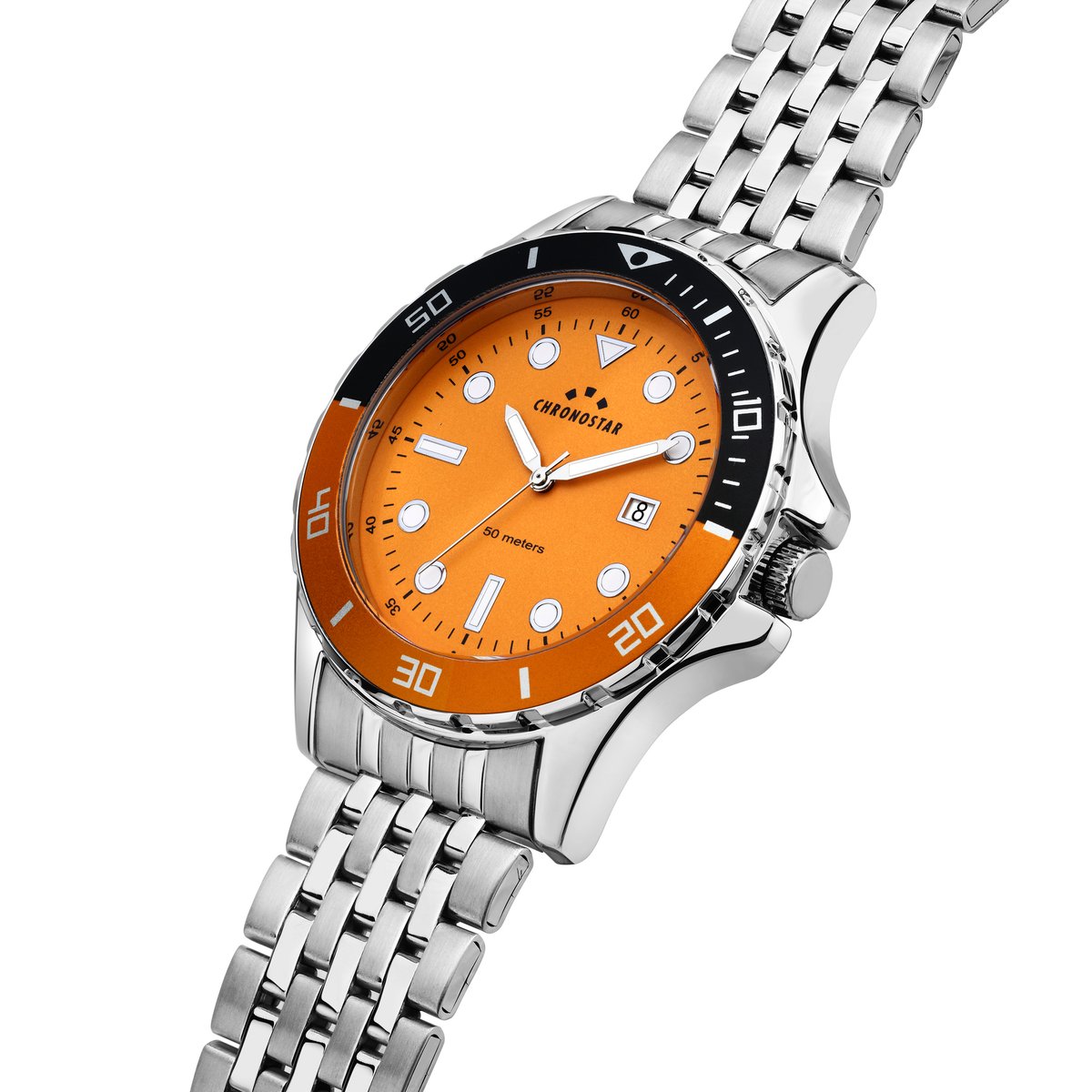 Montre multifonction CAPTAIN 2.0 orange, mat, CHRONOSTAR