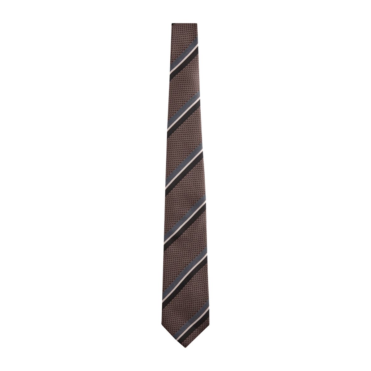 Cravate rayée signature marron, NEXT
