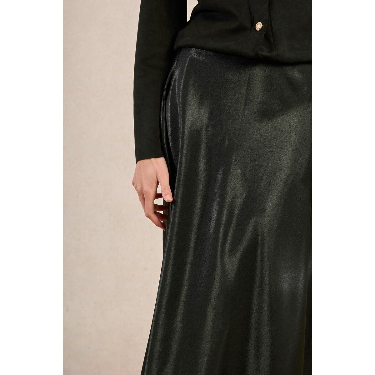 Gonna lunga in raso nero , MOLLY BRACKEN