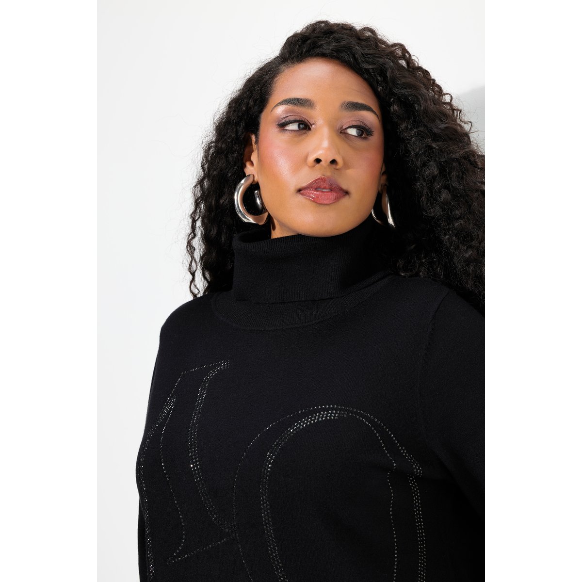 Robe en maille, lettres noir, ULLA POPKEN
