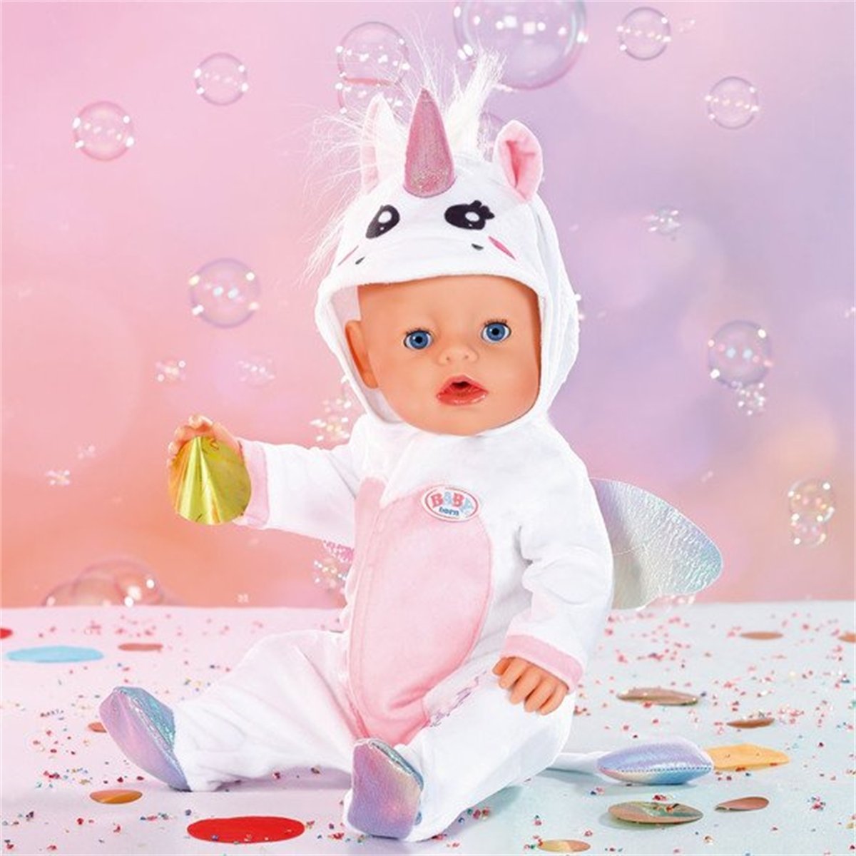 Costume câlin licorne pour poupée de 43cm rose, ZAPF CREATION