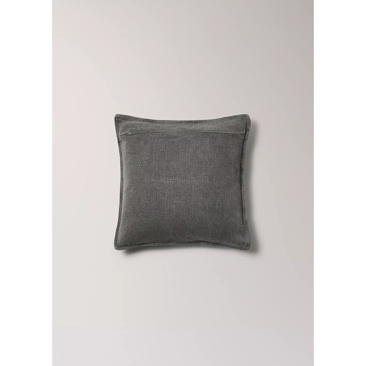 Housse de coussin de lit en lin garment-dyed 45x45 cm gris moyen, MANGO HOME