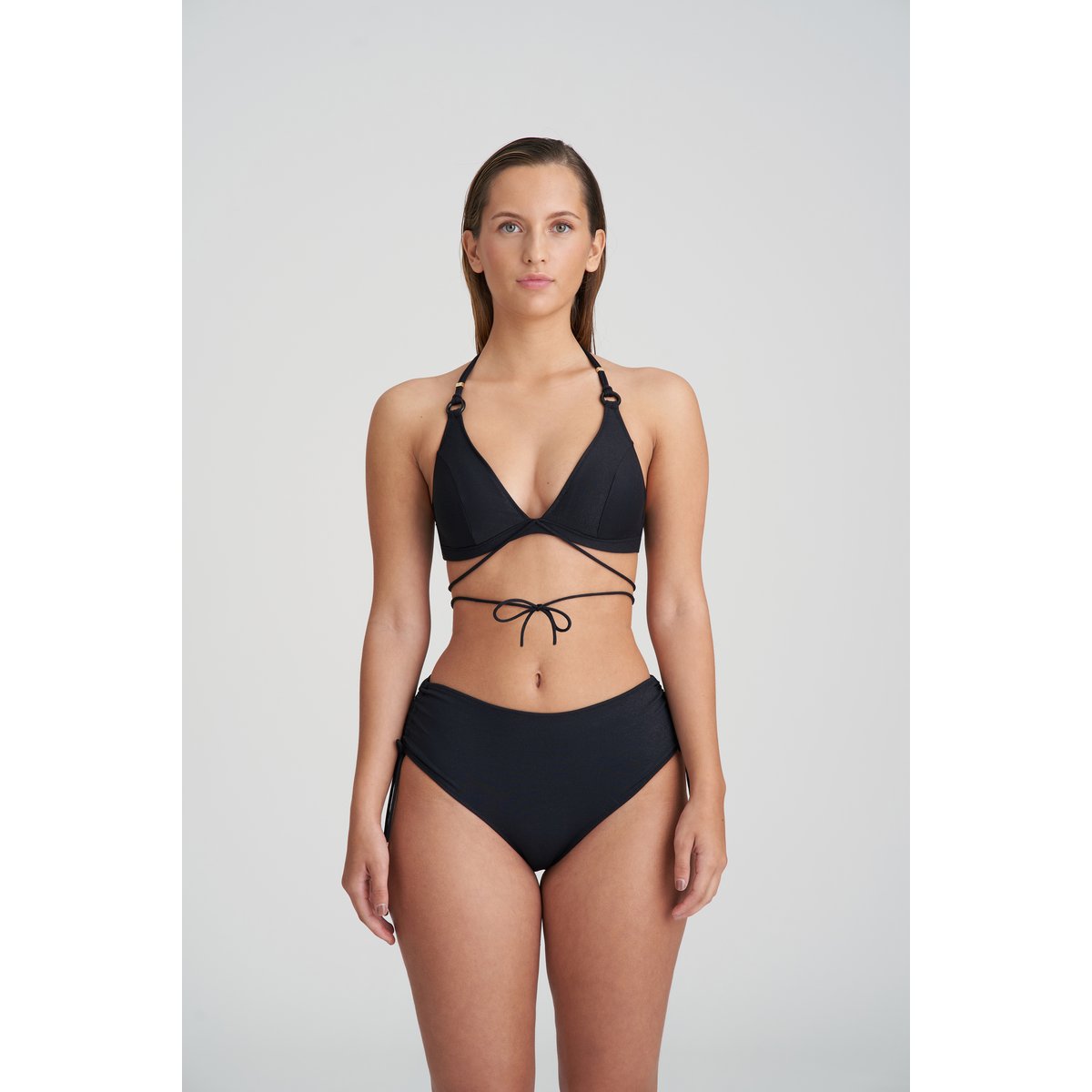 Slip taille haute ficelles DAHU noir, MARIE JO