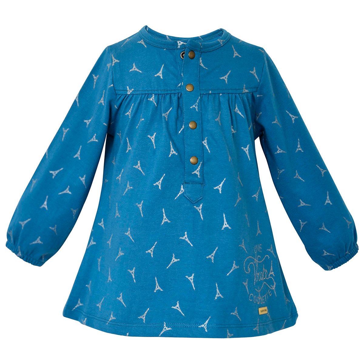 Tunique fille imprimee coquette bleu, SUCRE D'ORGE
