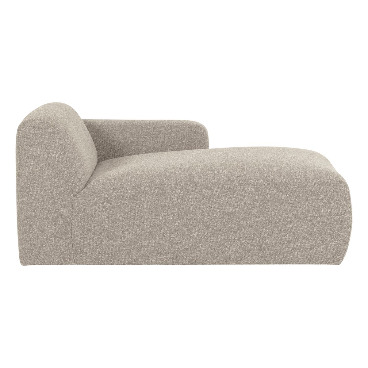 Élément chaise longue droit en bouclé MOJO BASE beige, WOOOD