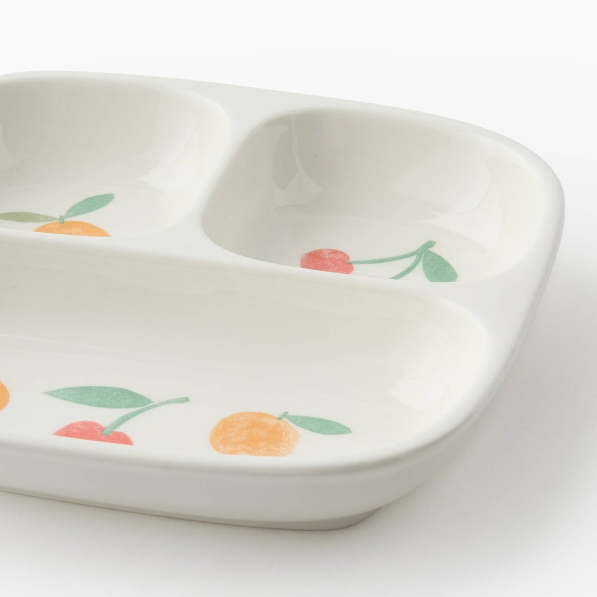 Assiette compartiment imprimée fruits pour enfant, 18 cm multi co, MONOPRIX