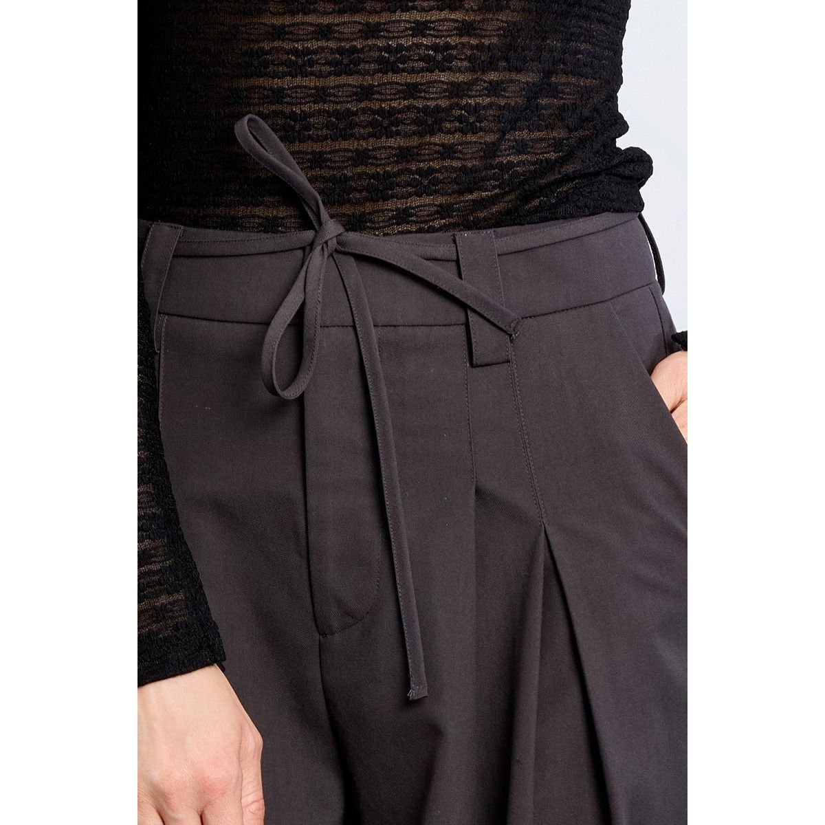 Pantalon baggy, à pinces gris, LILI SIDONIO