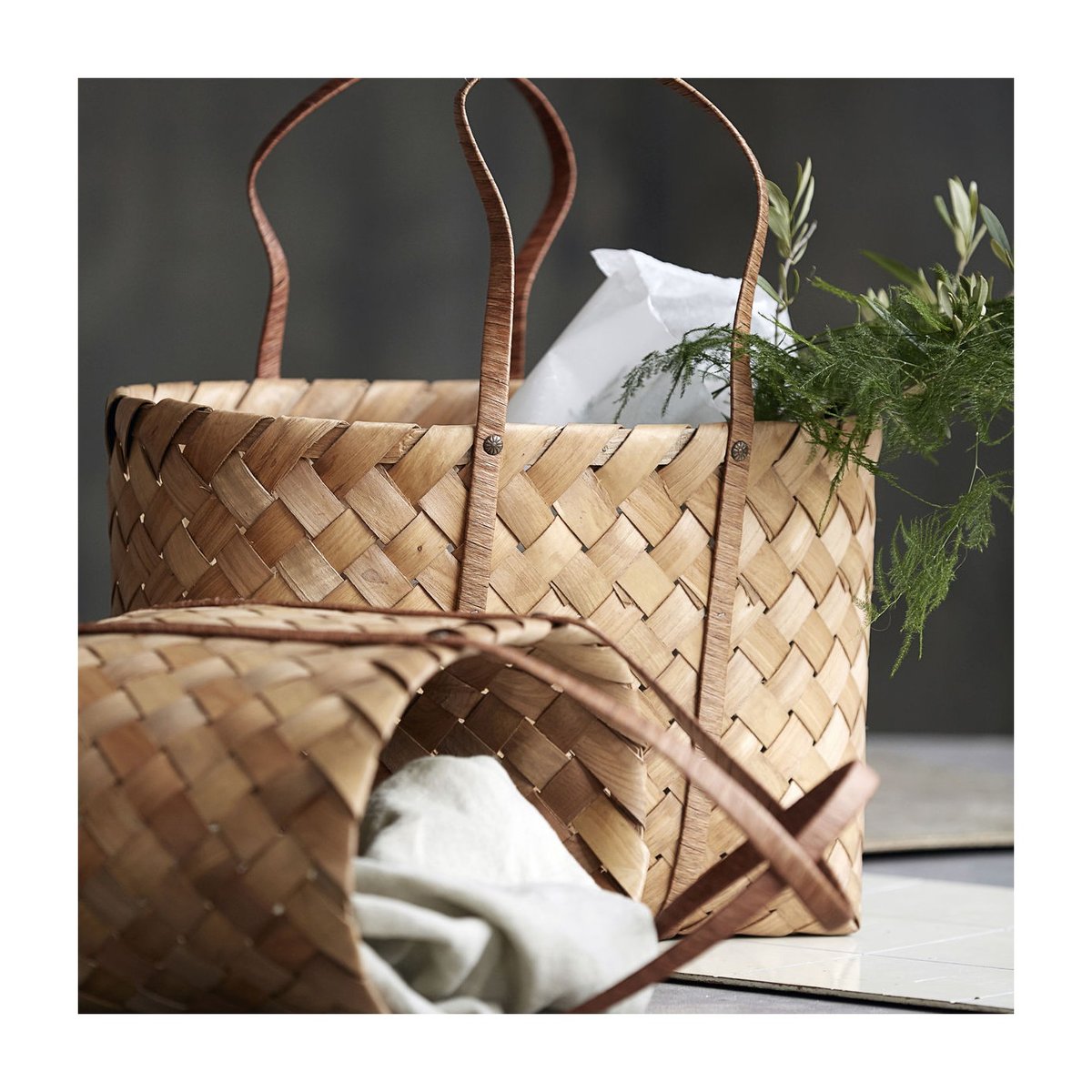 Sac panier Beach lot de 2 naturel, HOUSE DOCTOR