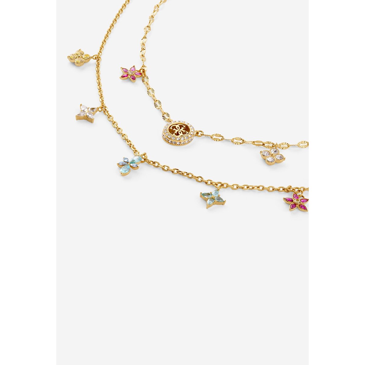 Collier Secret Garden fantaisie multicolore, GUESS