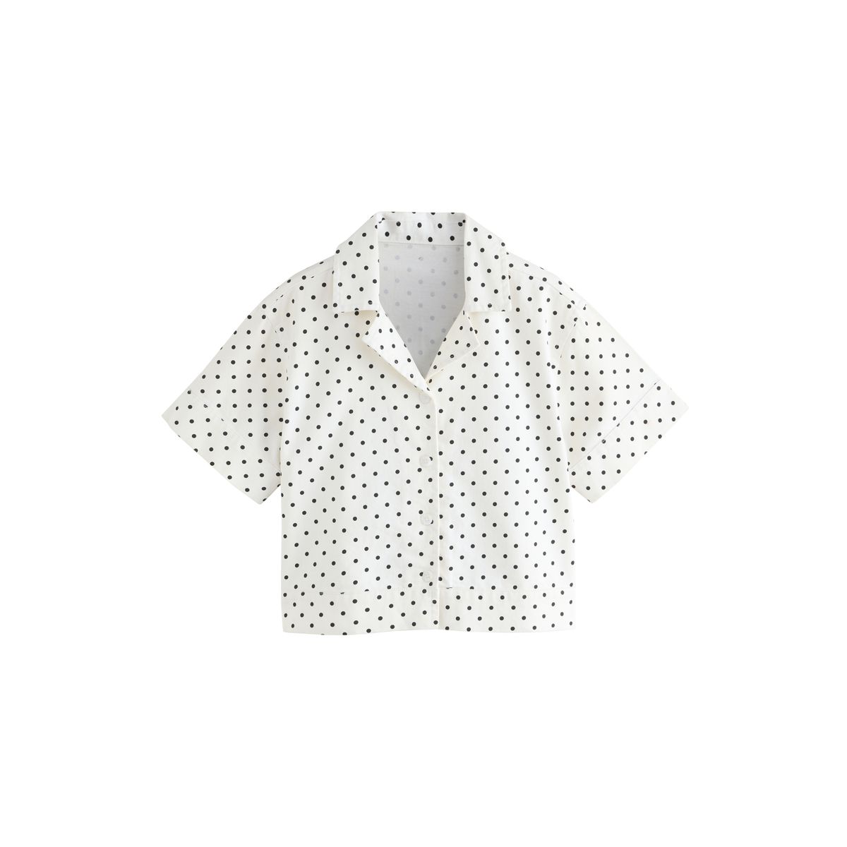 Chemise en jean à manches courtes pois blancs et noirs, NEXT
