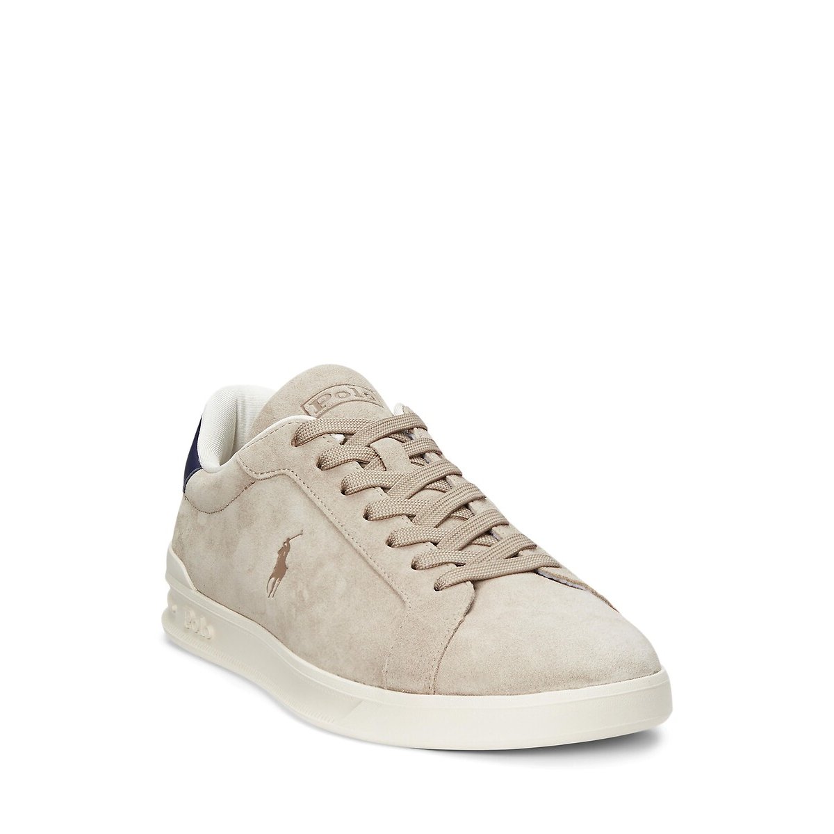 Baskets en cuir suède HERITAGE COURT II taupe, POLO RALPH LAUREN