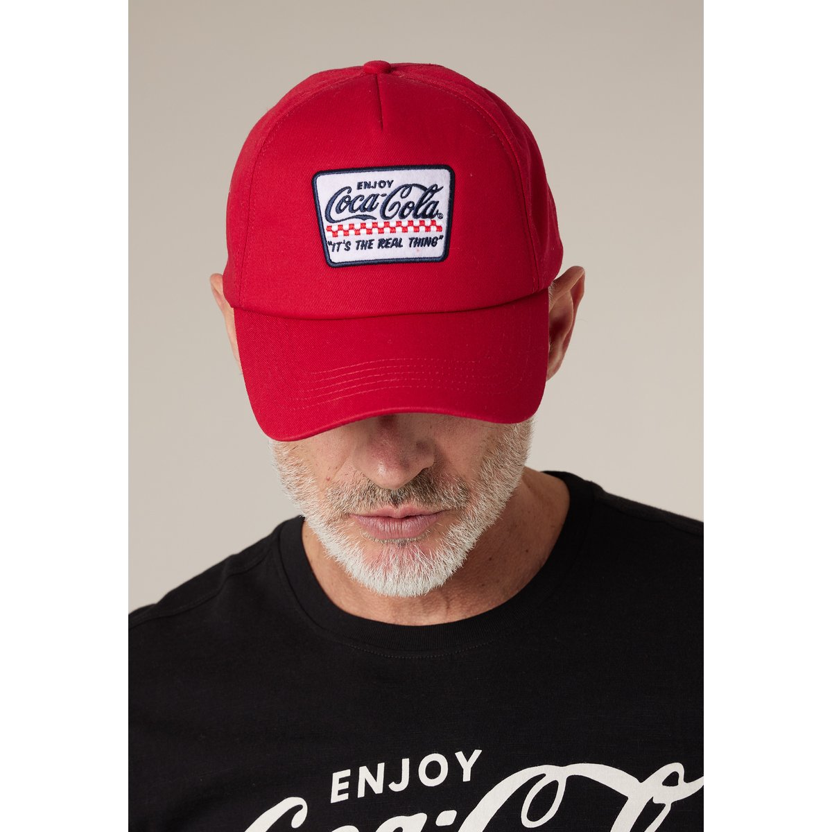 Casquette homme en 100% coton deeluxe x coca-cola DELICIOUS rouge, DEELUXE