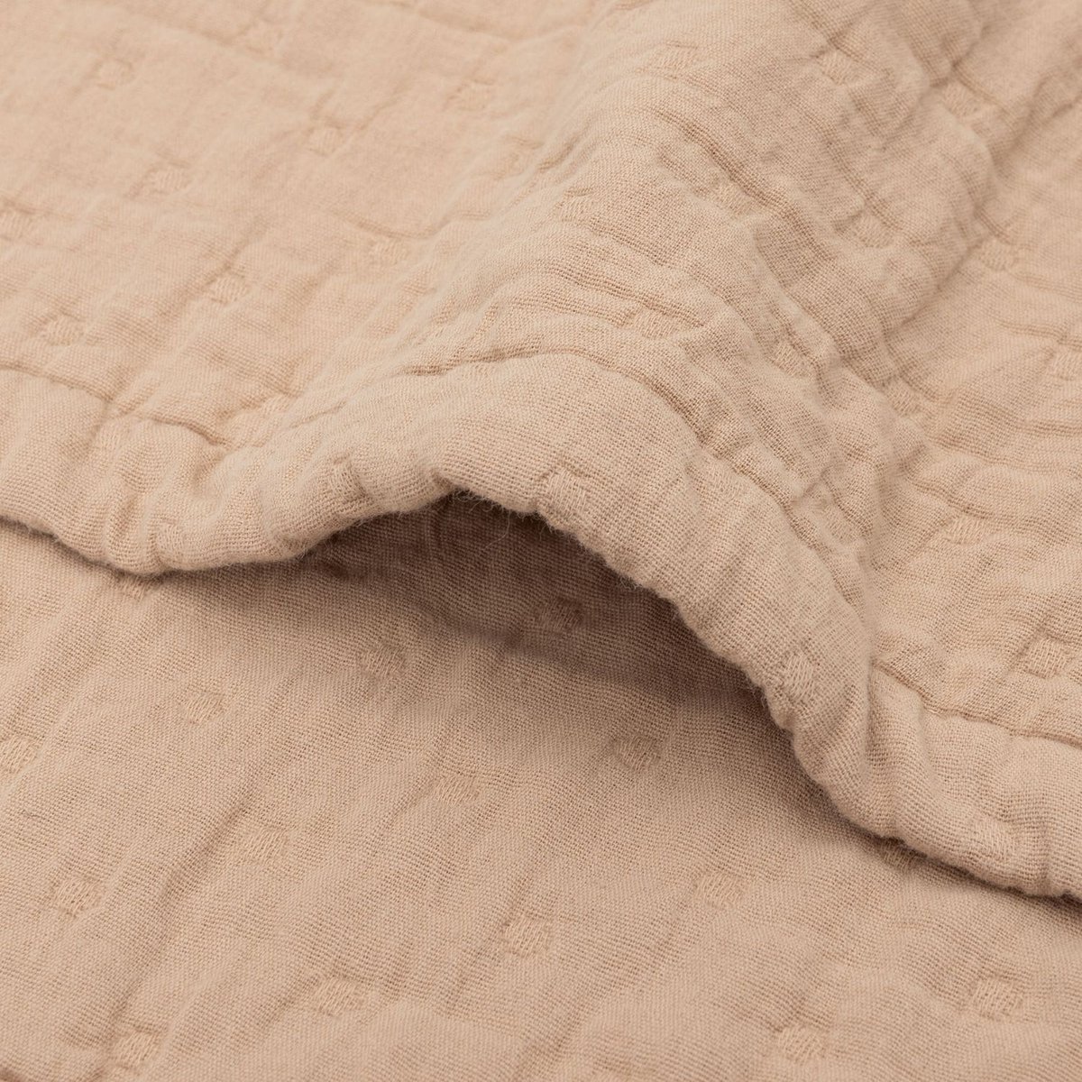 Couverture en gaze de coton marron, JOLLEIN