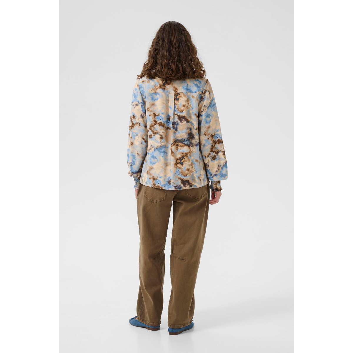 Blouse à manches longues marron brown splash, CULTURE