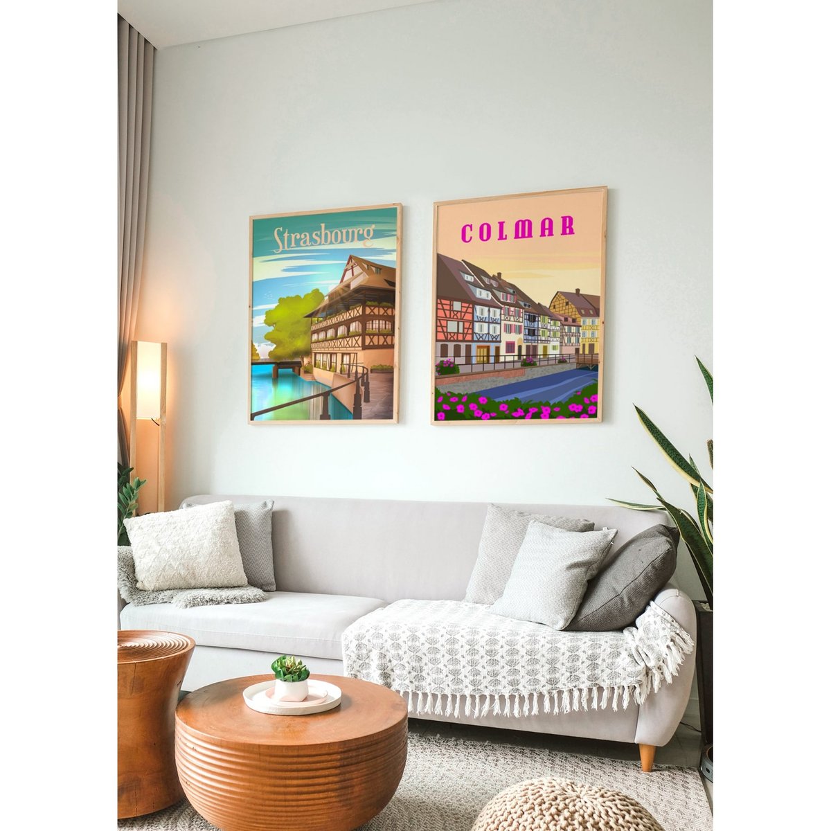 Affiche ville Colmar blanc, L'AFFICHERIE