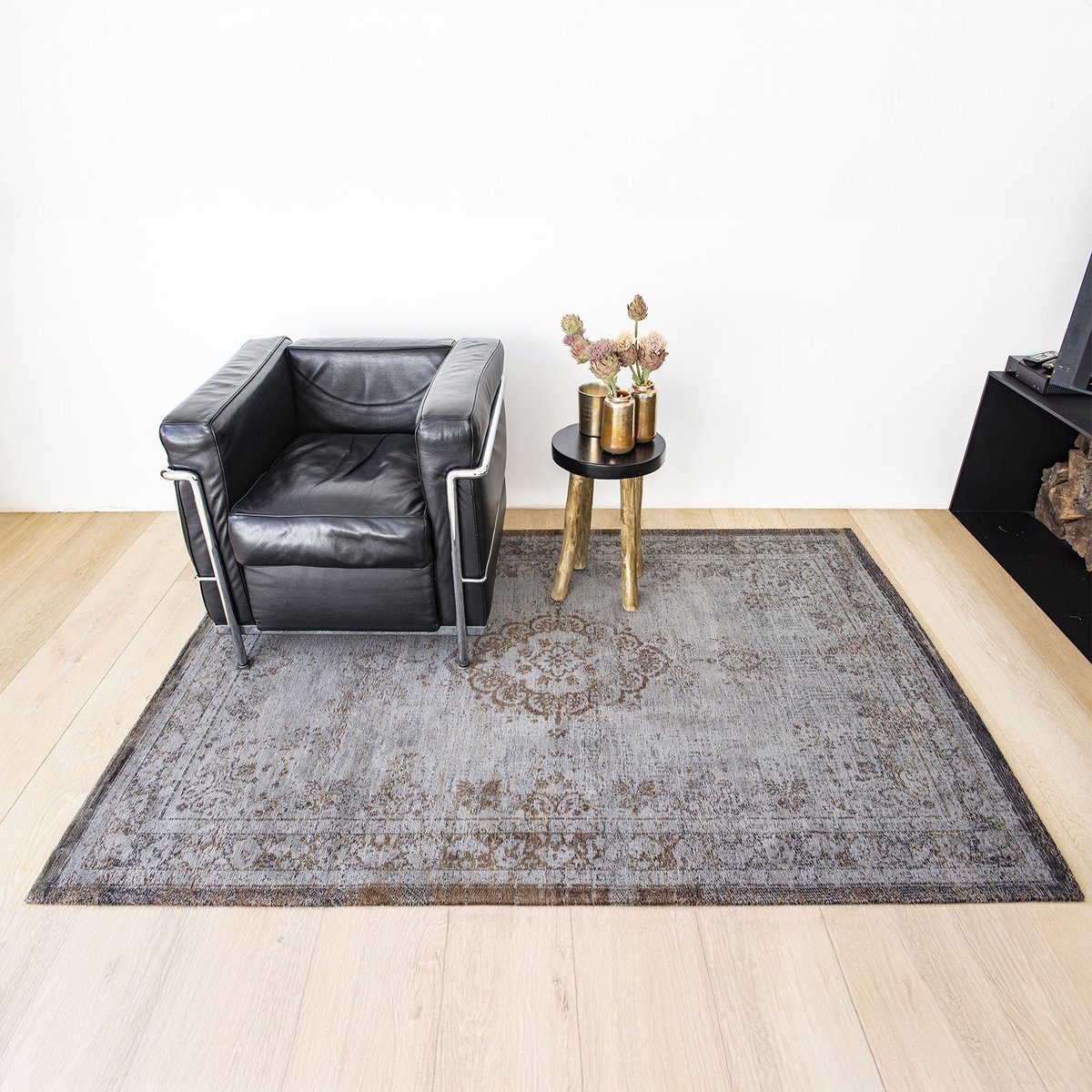 Tapis intérieur/extérieur tissé plat GREY COAL gris, NOVATREND