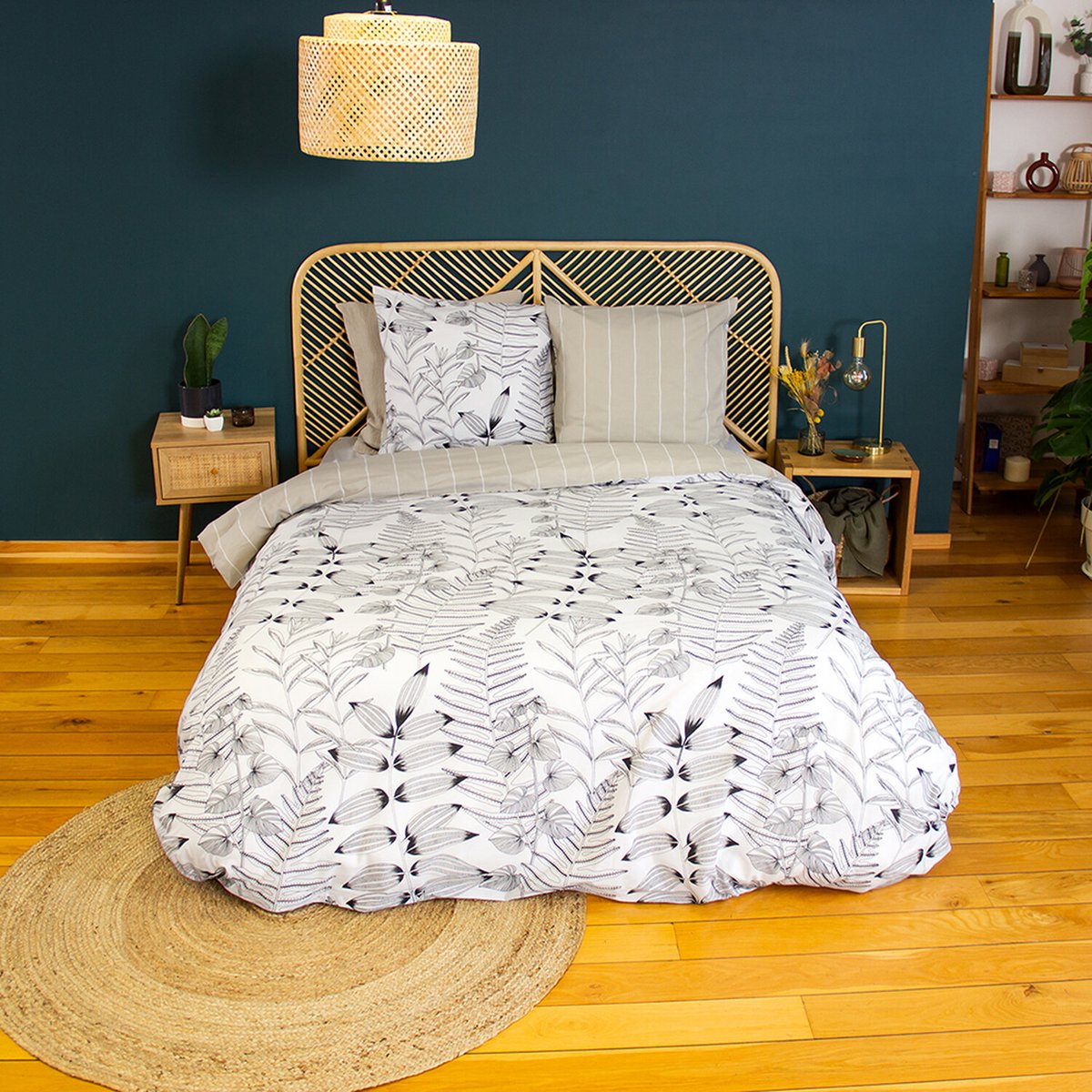 Parure de couette 3 pcs 100% coton 52 fils, alix imprime, C DESIGN HOME TEXTILE