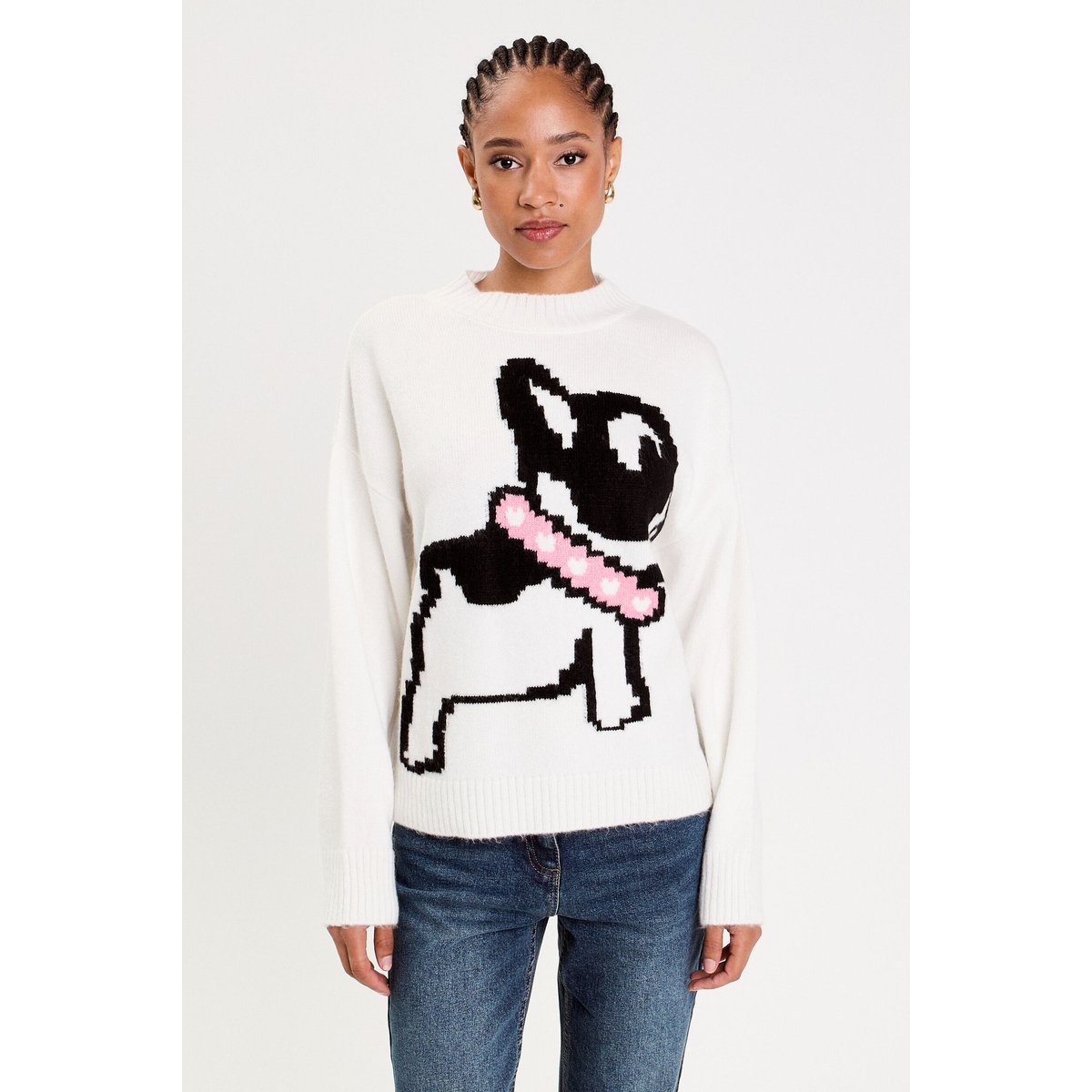 Pull manches longues ecru, CACHE CACHE