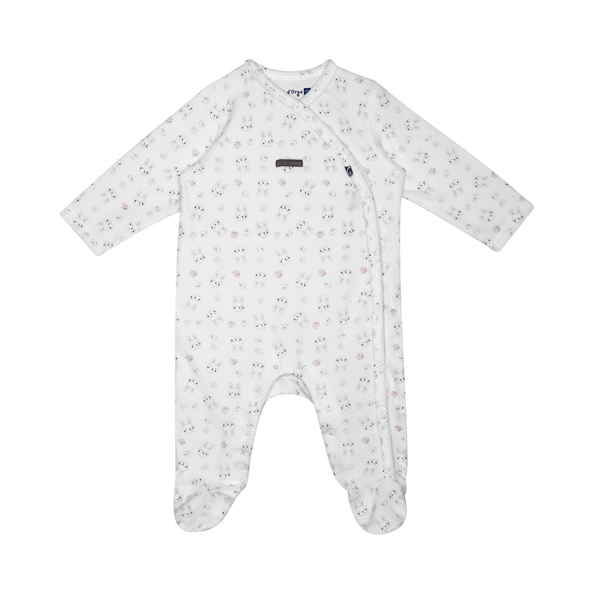 Dors bien simonet velours rase ouverture devant beige, SUCRE D'ORGE