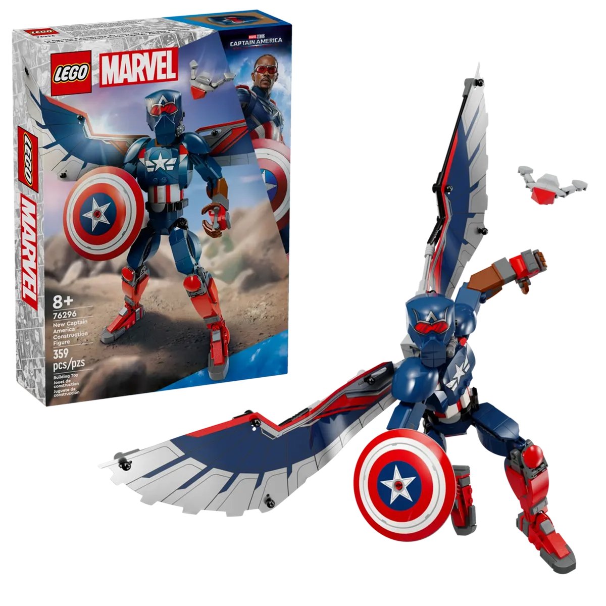 Figurine du nouveau Captain America à construire multicolore, LEGO