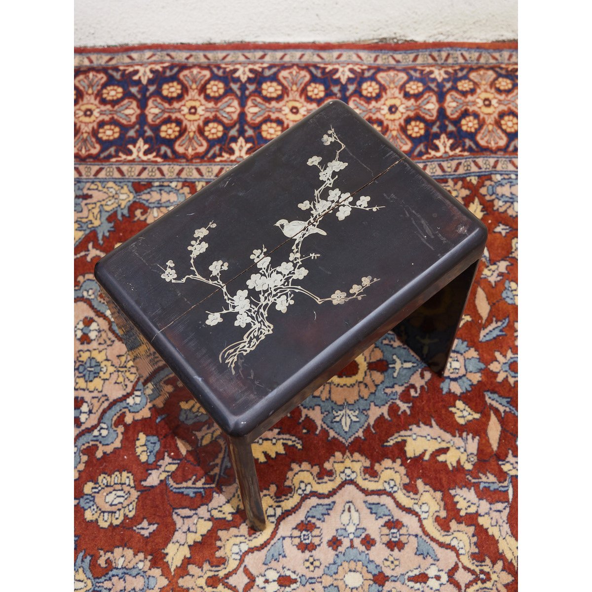 Table gigogne style japonisant Barbara N°180 - Bon état noir, DEBONGOUT