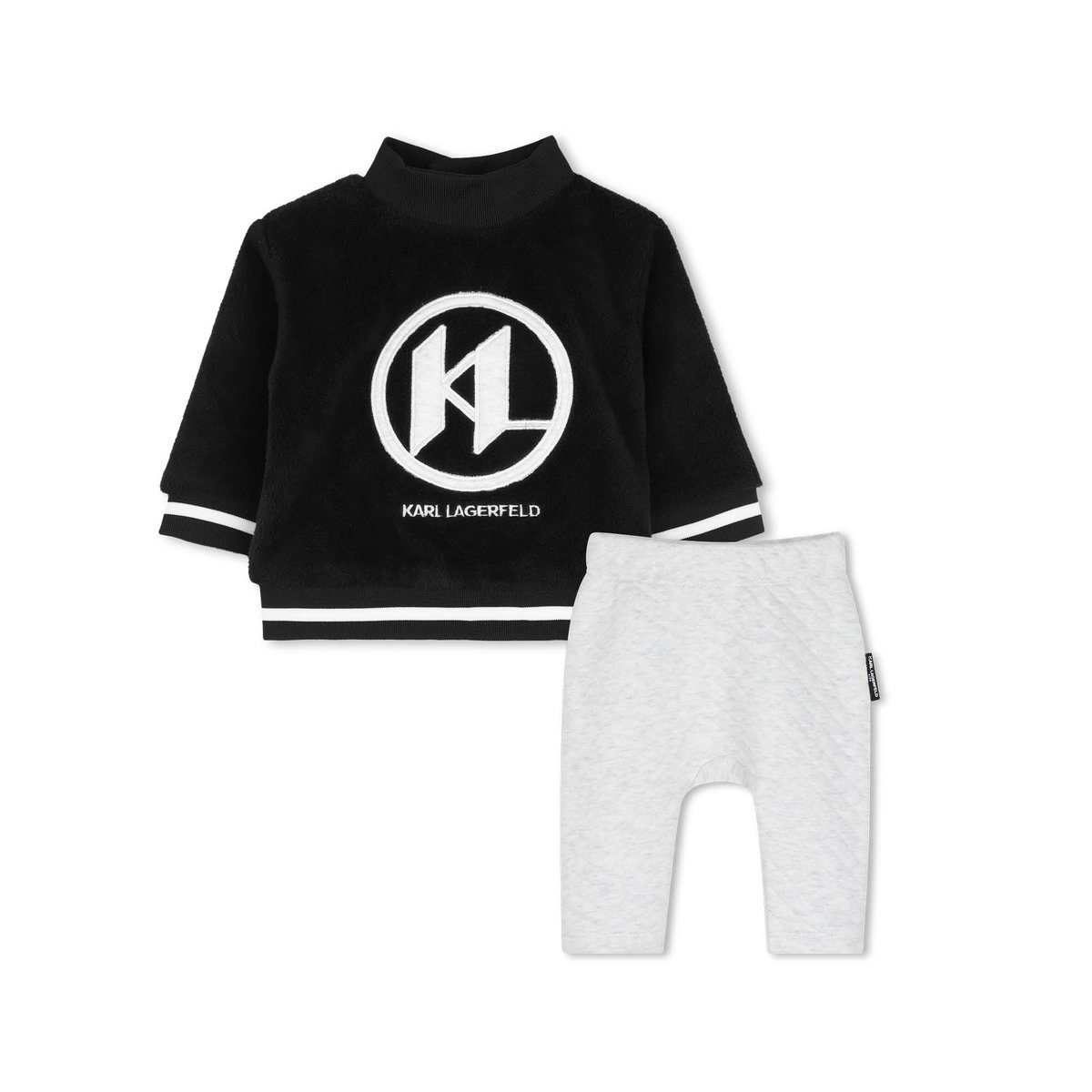 Ensemble sweat et pantalon noir gris, KARL LAGERFELD KIDS