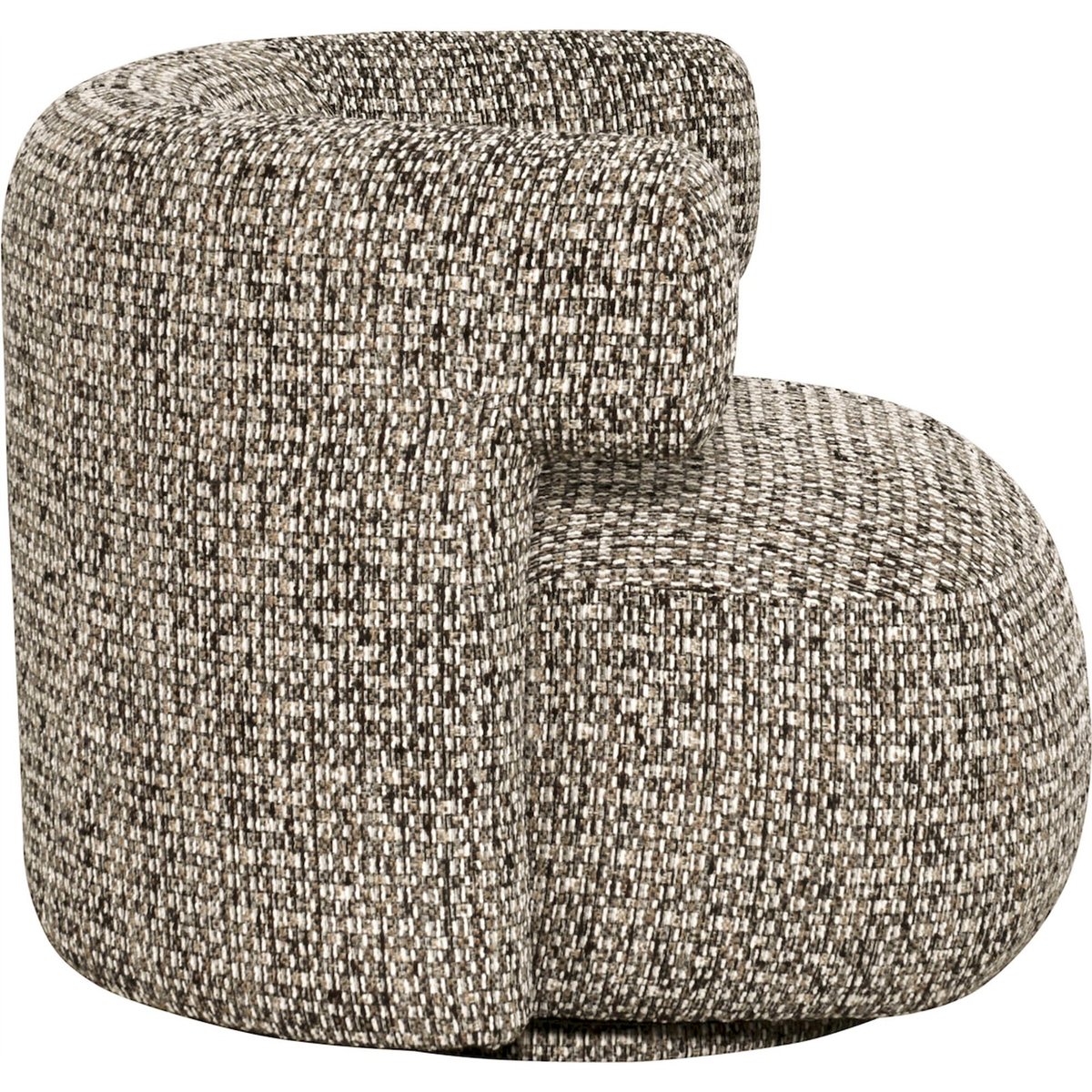 Fauteuil lounge pivotant tissu structuré cobblestone, RECOLLECTION