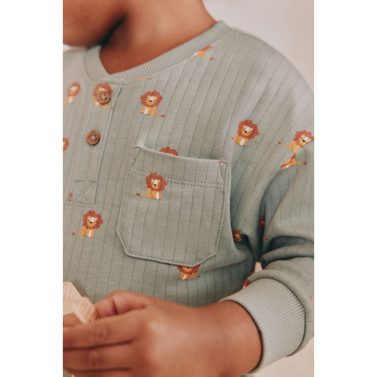 Pyjama oversize, lot de 3 bleu/écru, NEXT