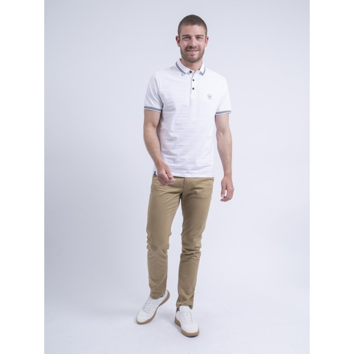 Polo Manches Courtes Pur Coton Pilias blanc, RITCHIE