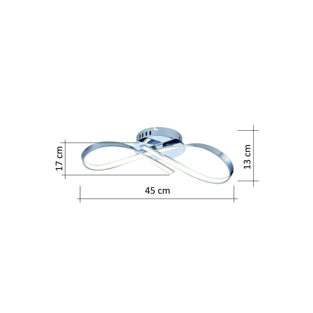 Splendide plafonnier dimmable - ACHT argenté / chromé, KOSILUM