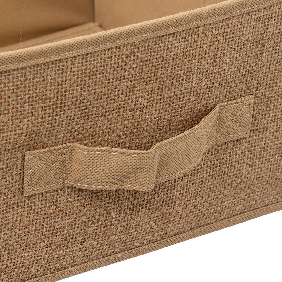 Panier de rangement bas en toile de jute MIX'N MODUL beige, 5FIVE SIMPLY SMART