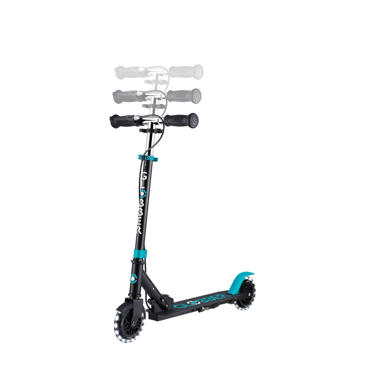 Trottinette 2 roues FLOW ELEMENT JUNIOR LIGHTS bleu canard, GLOBBER