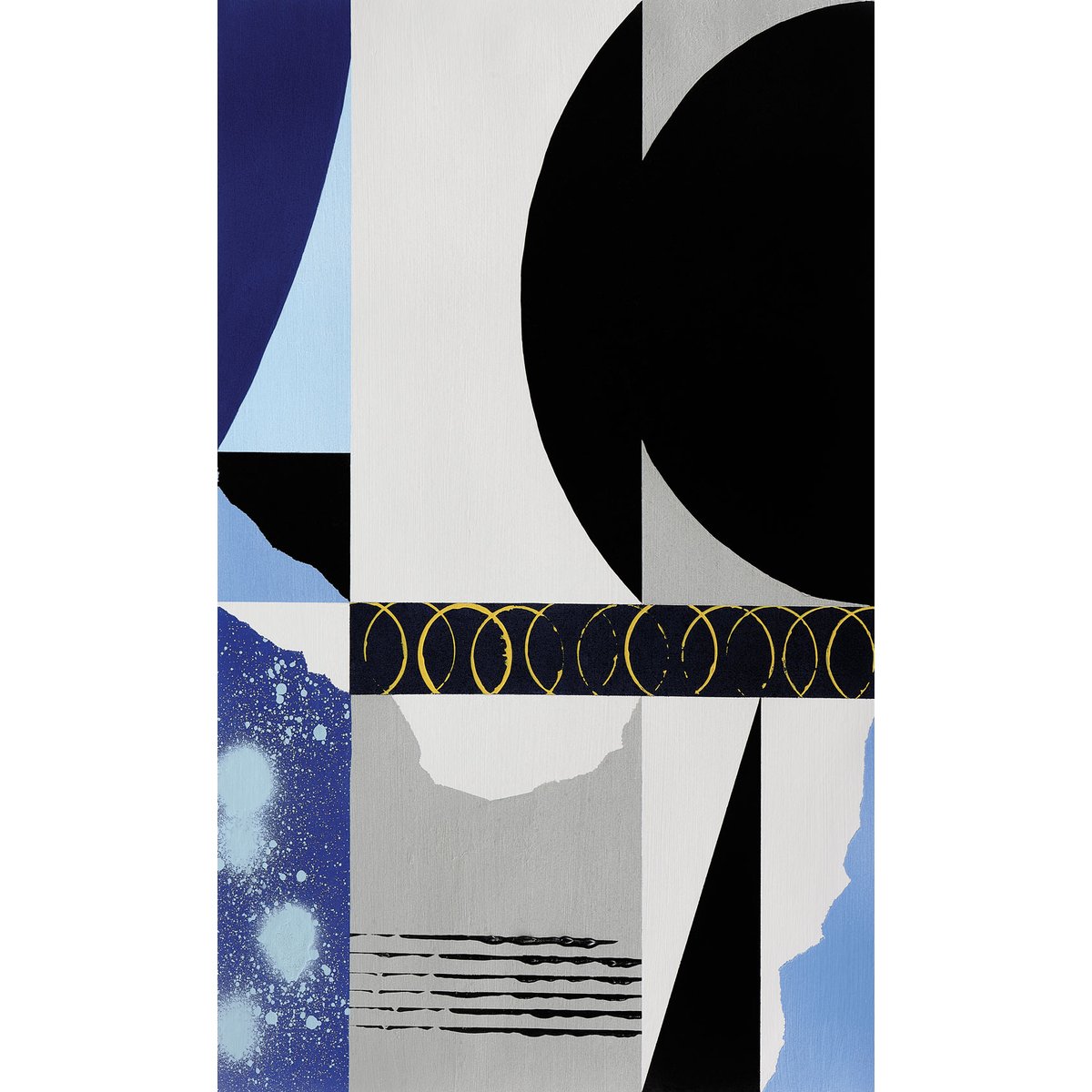 Papier peint panoramique Abstraction 1, Bleu 150 x 250cm bleu, ACTE DECO