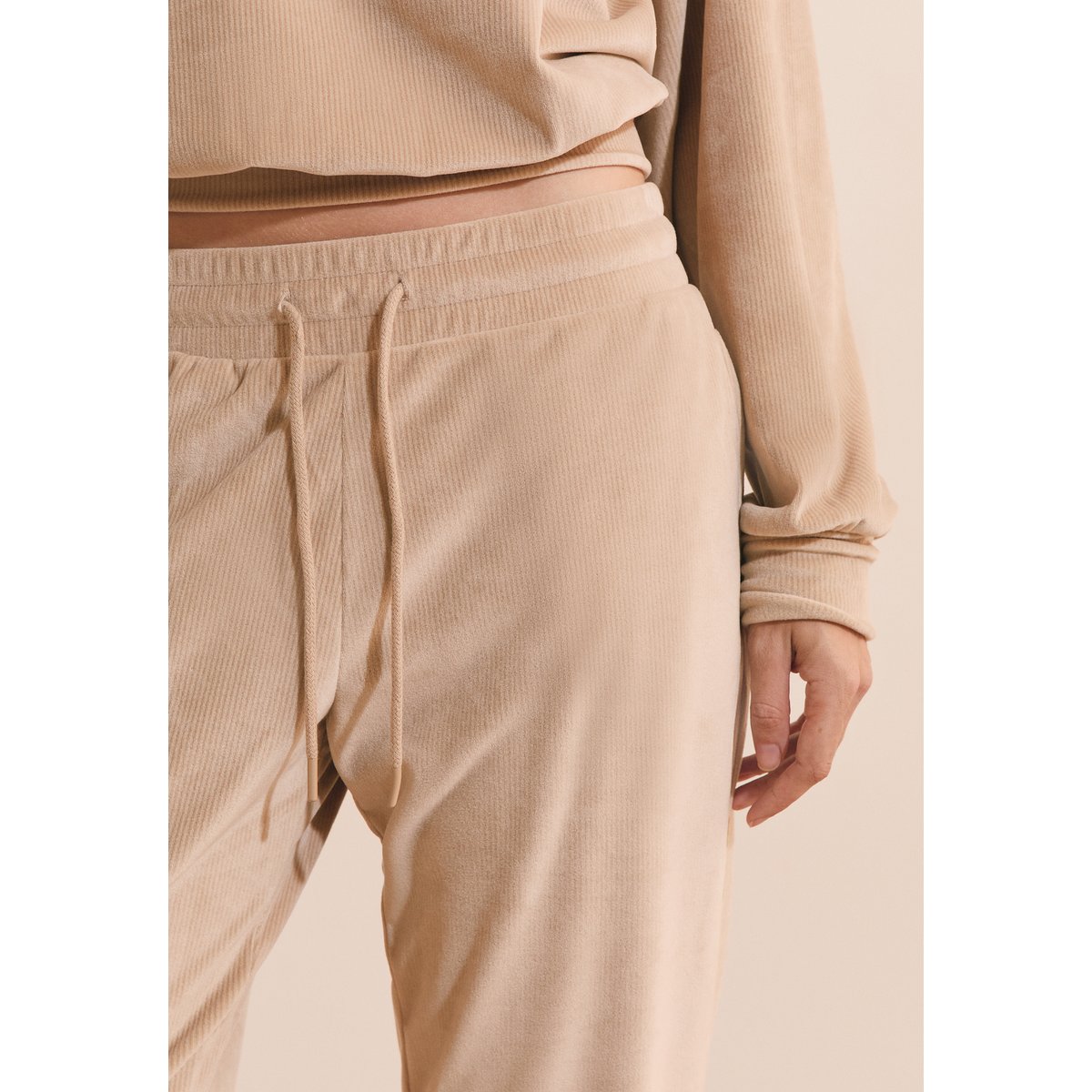 Pantalon de pyjama côtelé BAYRON beige, ETAM