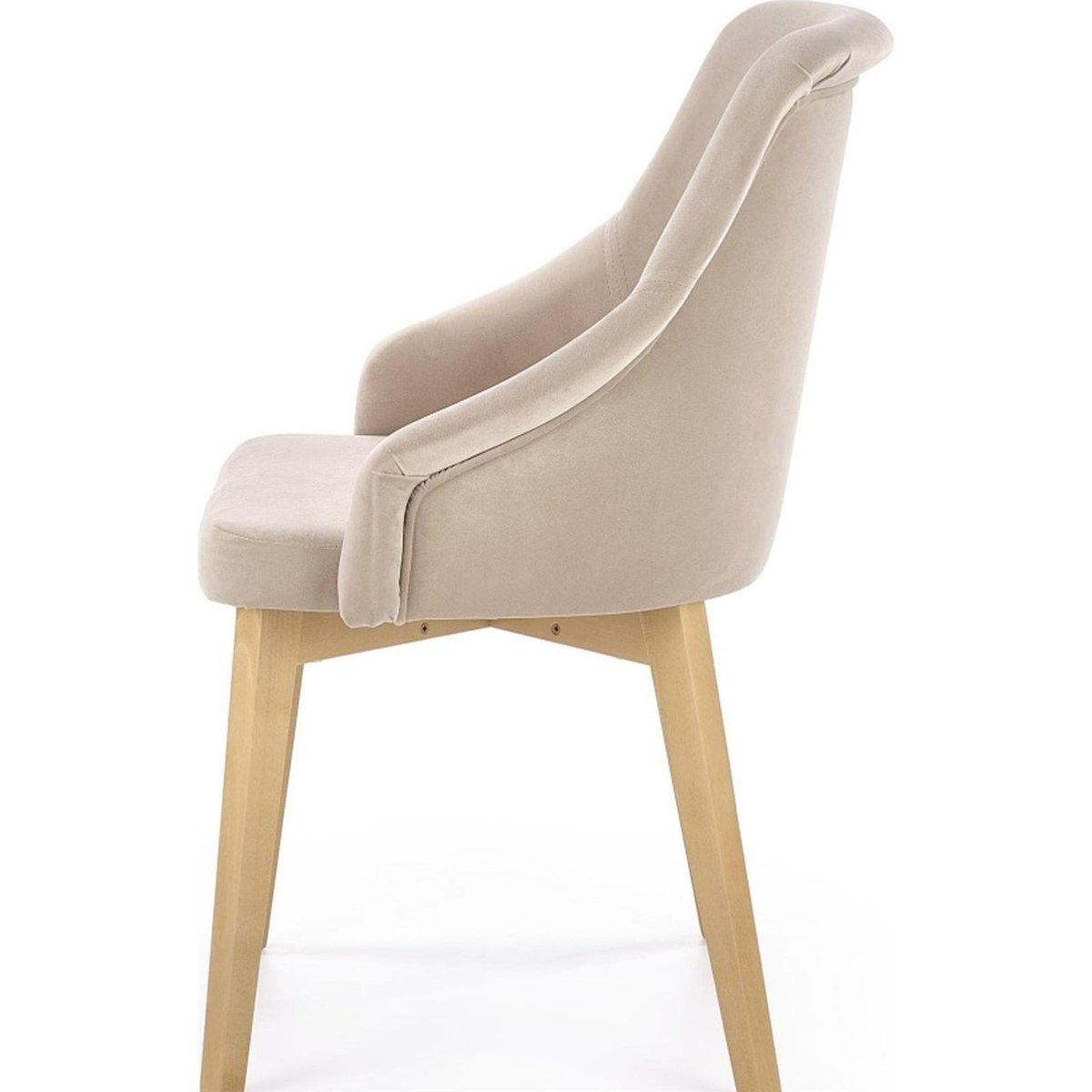 Chaise tapissée avec accoudoirs BERLAS rose poudré, RECOLLECTION