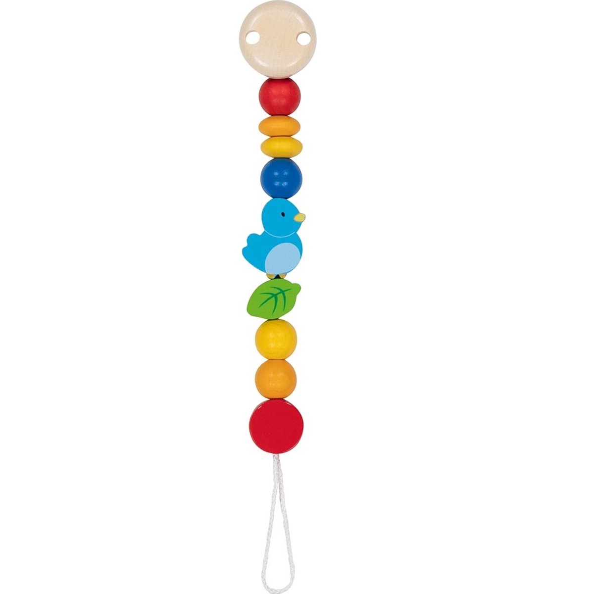 Accroche tétine oiseau beige, GOKI