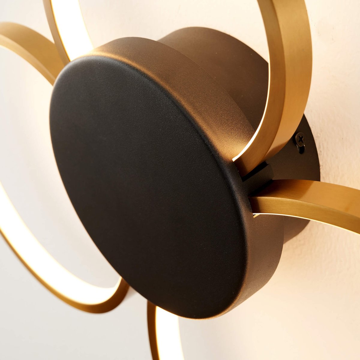 Plafonnier ou applique dimmable LED - ALISA noir et doré, KOSILUM