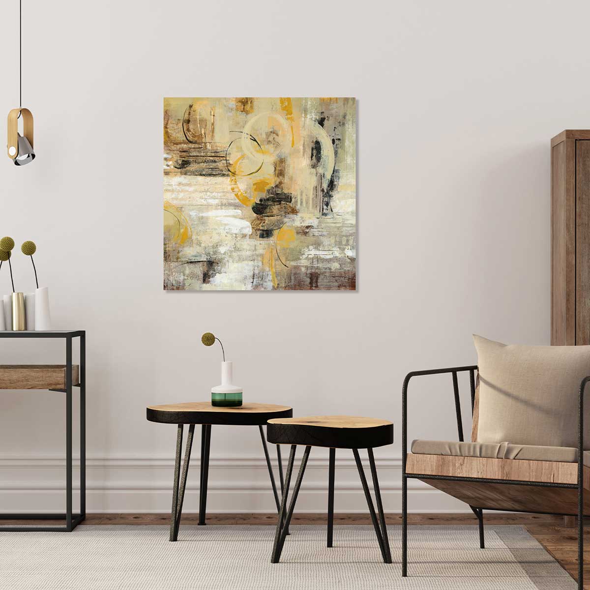 Tableau Lueur couleur crème tableau alu dibond, HEXOA