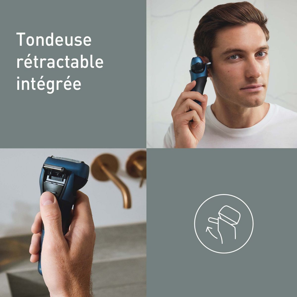 Rasoir électrique 3 lames ES-LT4B-A803 bleu, PANASONIC