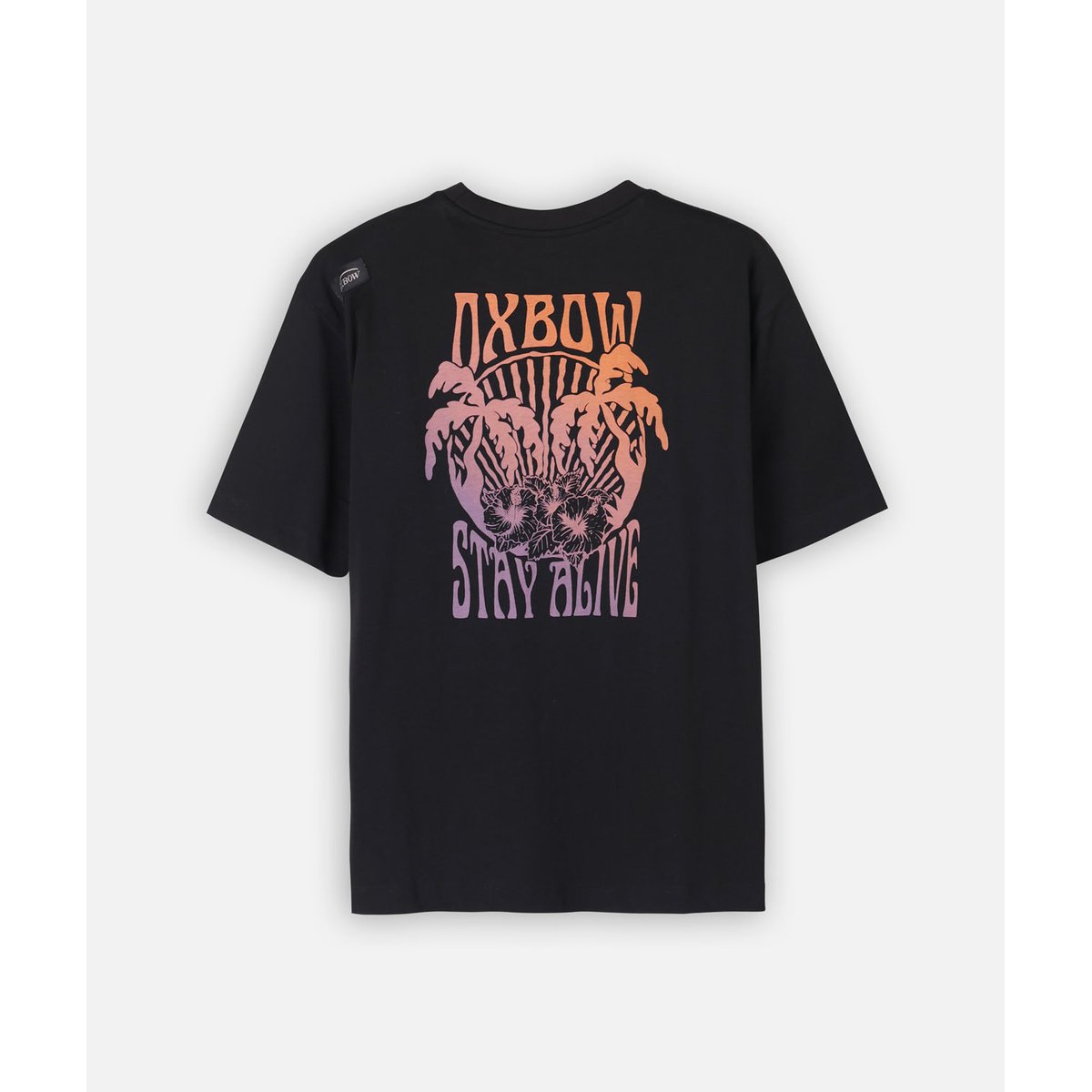 Tee-shirt printé poitrine et dos SHADED noir, OXBOW