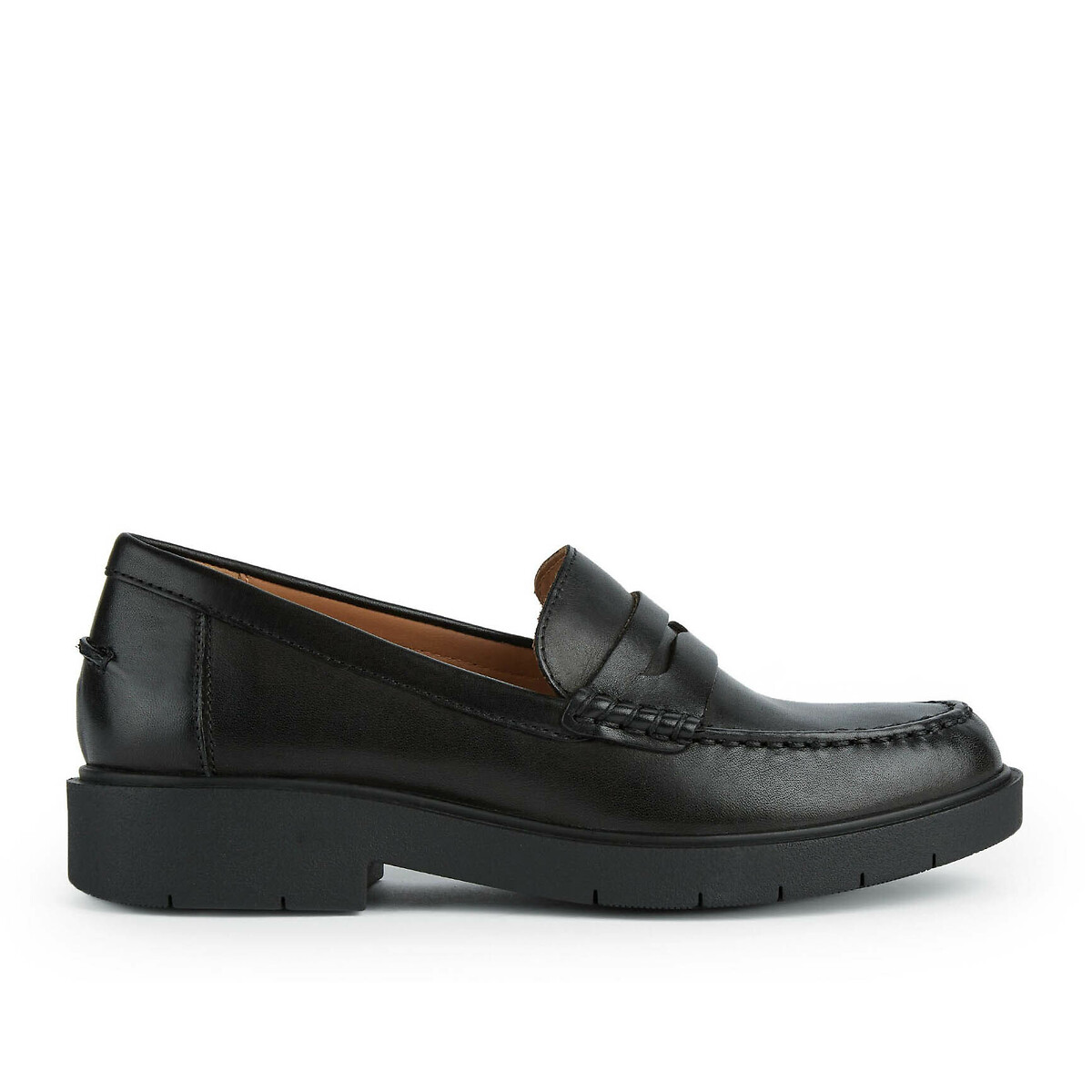 Mocassins en cuir respirant Spherica EC1 noir, GEOX