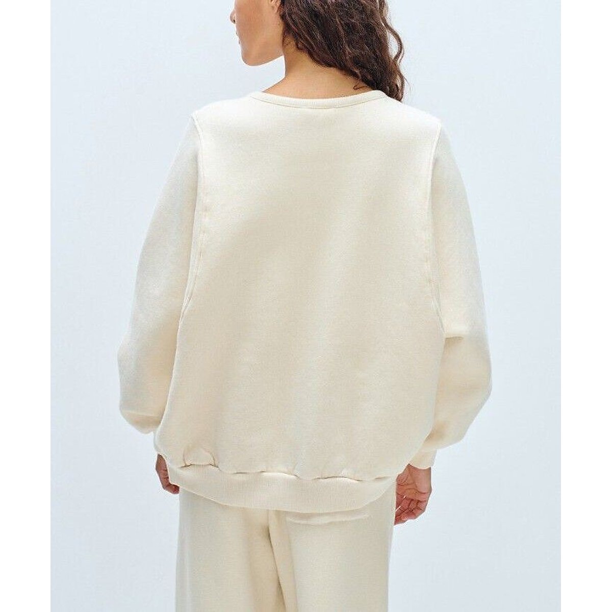 Fiky Loose Fit Crew Neck Long Sleeve Sweatshirt ecru , AMERICAN VINTAGE