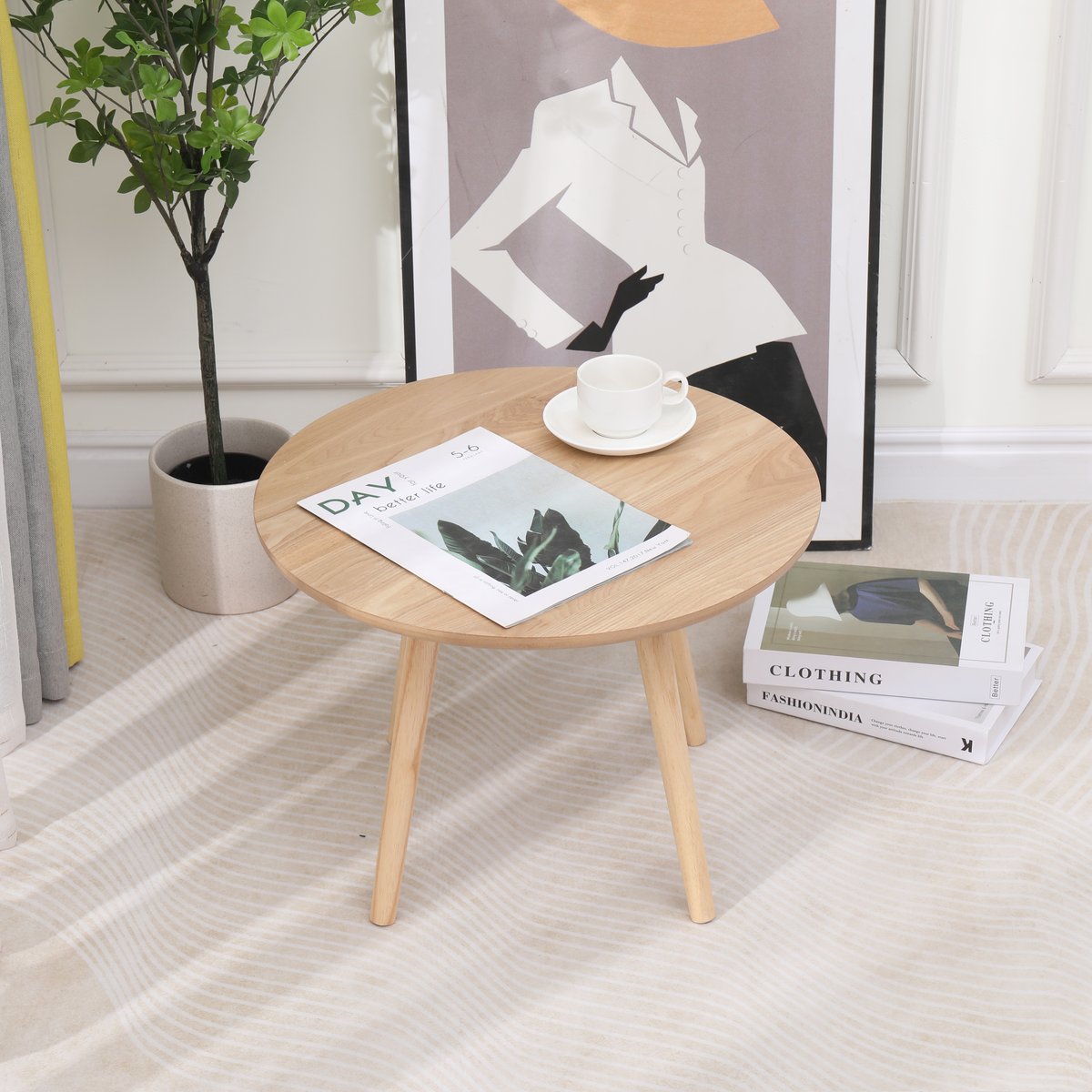Table d'appoint, bois, GINZA bois naturel, NORDLYS