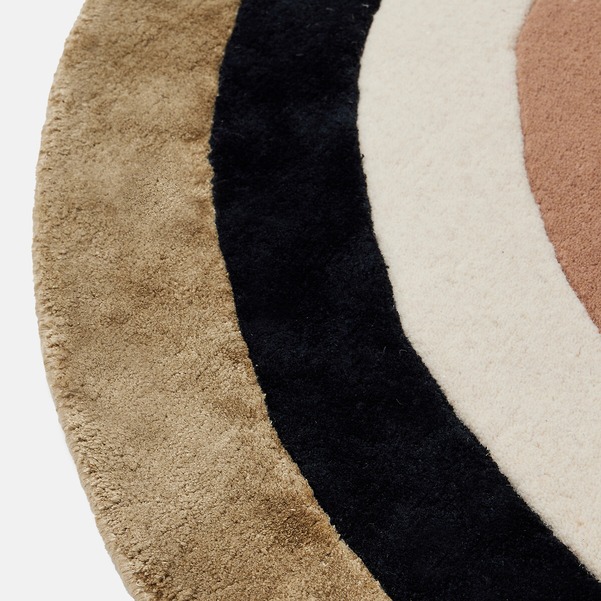 Tapis ovale, 55% viscose, 45% laine, UMBRA or, LA REDOUTE INTERIEURS